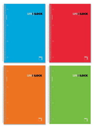CUADERNO SUPERBLOCK MICROPERFORADO TAPA DURA CONTRACOLADA