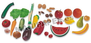 FRUTAS, HORTALIZAS Y FRUTOS SECOS 36 PIEZAS