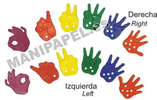 MANOS PARA CONTAR Y ENSARTAR (72 unidades)