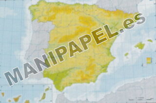 MAPA MUDO FÍSICO COLOR (100 unidades)