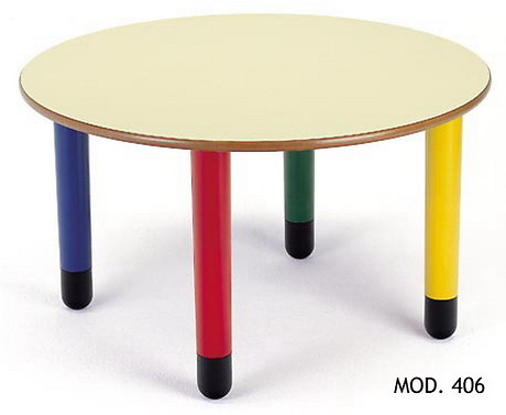 MESA CIRCULAR GUARDERÍA MADERA - PLÁSTICO 90 cm