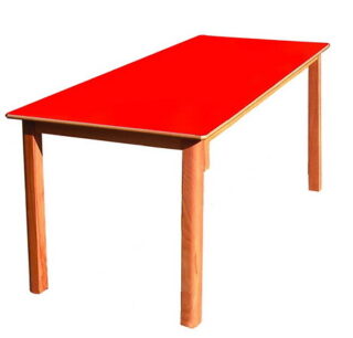 MESA RECTANGULAR GUARDERÍA MADERA 120x60 cm