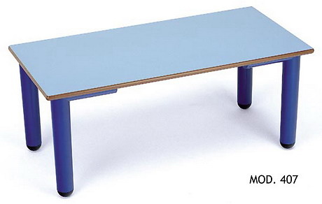 MESA RECTANGULAR GUARDERÍA MADERA - PLÁSTICO 110x55 cm