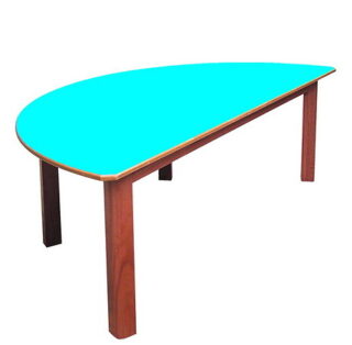 MESA SEMICIRCULAR GUARDERÍA MADERA 120x60 cm