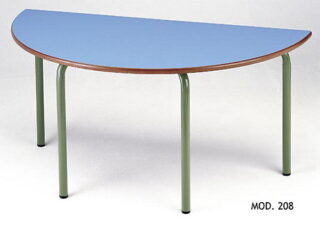 MESA SEMICIRCULAR INFANTIL MADERA - METAL 110x55 cm
