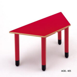 MESA TRAPECIO GUARDERÍA MADERA - PLÁSTICO 110x55 cm