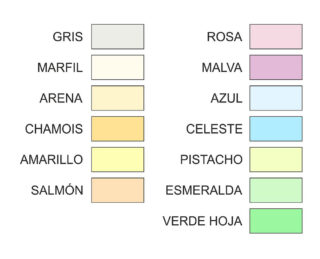 PAPEL DE COLORES PÁLIDOS A4 80 GR