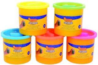 PASTA BLANDA SOFT DOUGH BLANDIVER FLUOR 5 BOTES DE 110 GR COLORES SURTIDOS
