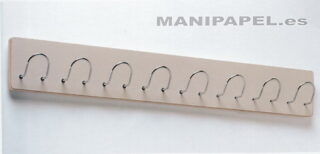 PERCHA DE PARED DE 8 GANCHOS