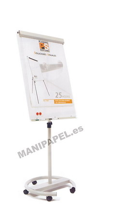 PIZARRA BLANCA PARA ROTULADORES CON RUEDAS LACADA MAGNÉTICA