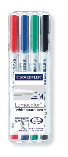 ROTULADORES LUMOCOLOR DE PIZARRA 301 PUNTA MEDIA DE 1 mm CUERPO FINO