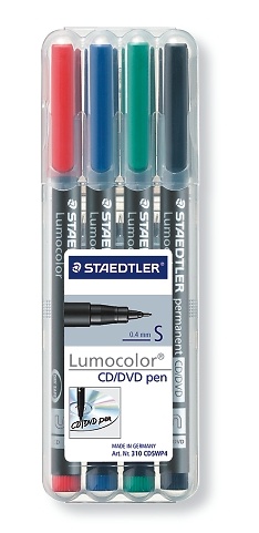 ROTULADORES LUMOCOLOR PARA CD (4 unidades)