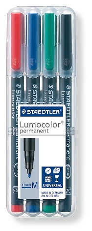 ROTULADORES LUMOCOLOR PERMANENTES 317 PUNTA MEDIA DE 1 mm
