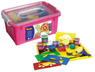 SET PINTURA A DEDOS + ESPONJA + PLANTILLA